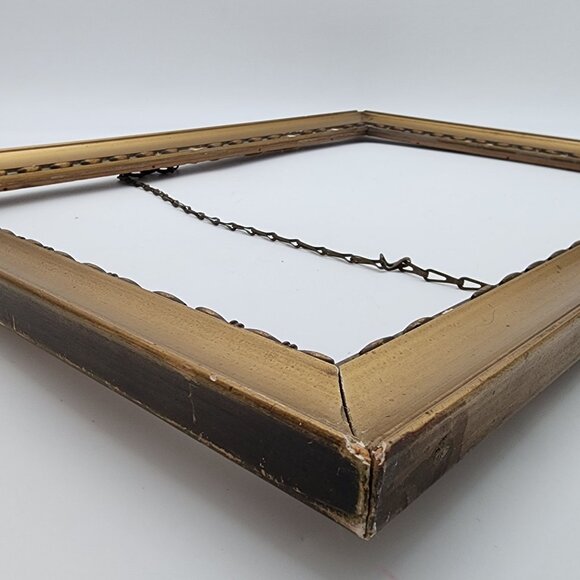 Art Deco Wood Picture Photo Frame Gesso AS IS 13.5"x18.75" VTG - Picture 14 of 15